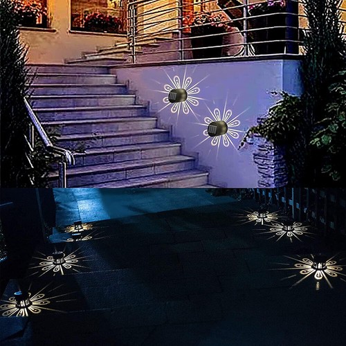 4 x Solarleuchte Solarlampen Beleuchtung LED Wand Strahler Außen Garten Licht - Bild 4 von 18