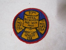MILITARY PATCH OLDER NORTH SOUTH SKIRMISH CIVIL WAR MARYLAND CAVALRY 1968
