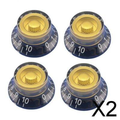2X 4 Stück Acryl und Lautstärkeregler Regler für LP E-Gitarre Zubehör