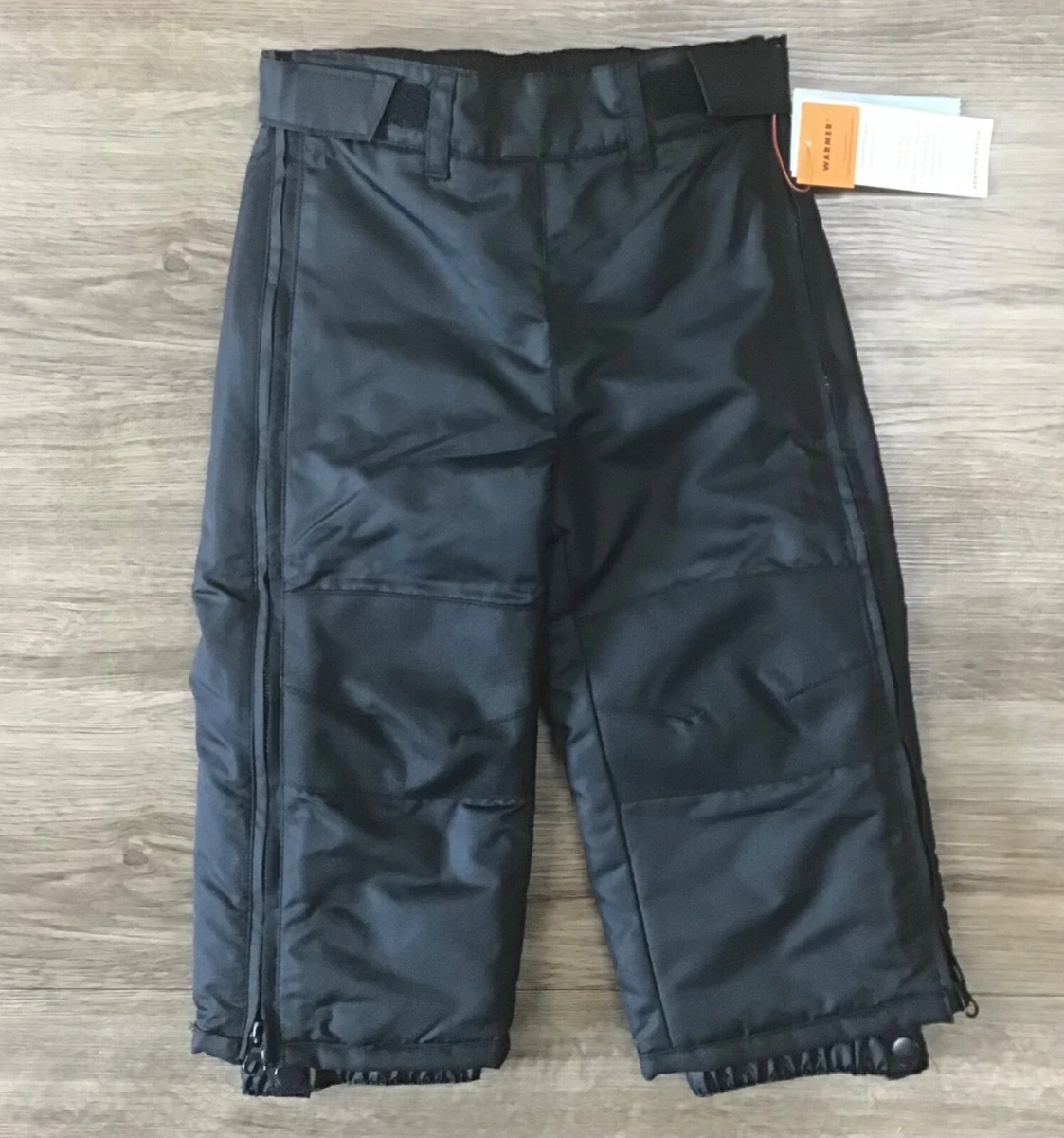 Kids Toddler Adaptive Full Zip Adjustable Snow Pants Black Cat