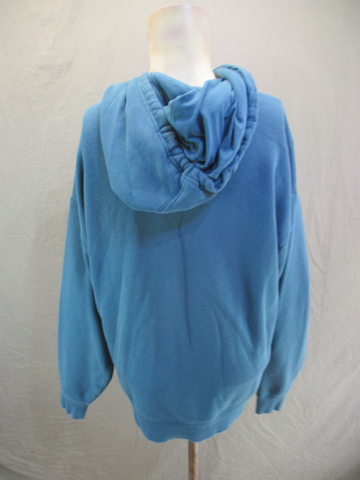 Felpa con cappuccio atletica da donna blu FILA taglia XL misto cotone con cordini con taschino anteriore 068