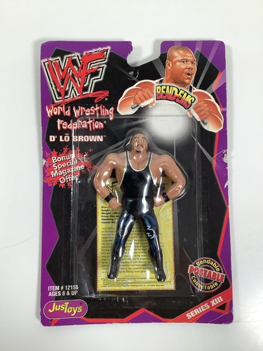 WWF Bend-ems D'lo Brown - sealed on card- WWE retr...