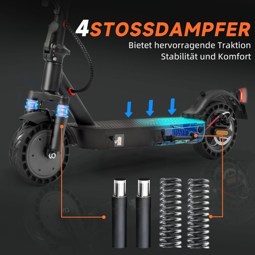 10 Zoll 500W Motor 40km Reichweite ABE faltbar LED-Display E-Scooter - Bild 13 von 14
