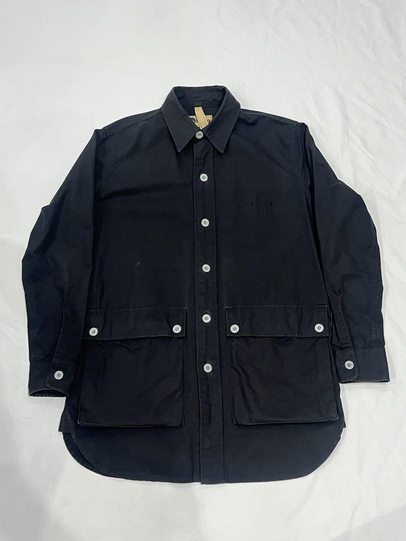 【☆ICE PICK☆】Nigel Cabourn×LYBRO 長袖シャツ Nigel Cabourn LYBRO Long Sleeve Shirt Black Cotton Size 46
