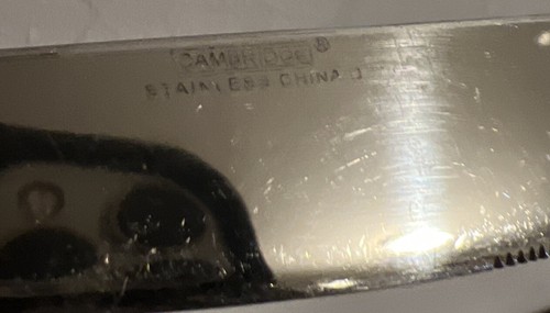 Cambridge Edelstahl Porzellan Besteck Gabeln Messer Teelöffel Messer gehämmert 28 Teile - Bild 5 von 7