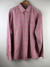 Saks Fifth Avenue, Vintage, Button Down, Red with blue/Green stripe, Mens