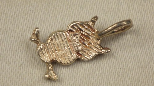 Vintage Sterling Silver 925 Necklace Pendant Charm Perched Owl - Picture 4 of 6