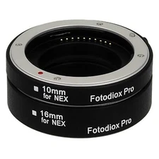 Fotodiox Macro Extension Tube Set for Sony E Mount 10mm 16mm Auto Focus