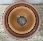 Vintage Pyrex Mixing Nesting 3 Bowl Clear Glass Bottom Autum Rainbow 322 323 325