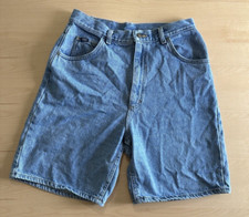 Lee Jean Short Women's 14 Med Made in the USA Vintage Light Wash Blue
