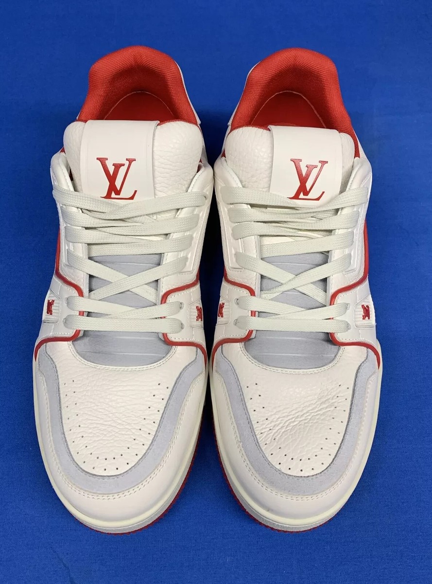 Louis Vuitton Trainers #54 Signature Red & White W/ Box Louis Vuitton Trainers #54 Signature Red & White W/ Box