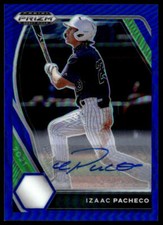 Izaac Pacheco 2021 Panini Prizm DP #PDP39 Base Autographs Blue Prizm Auto
