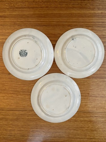 RARE 3 Antique Children's ABC Alphabet Transferware Plates: One “B & K Ltd” - Imagen 3 de 8
