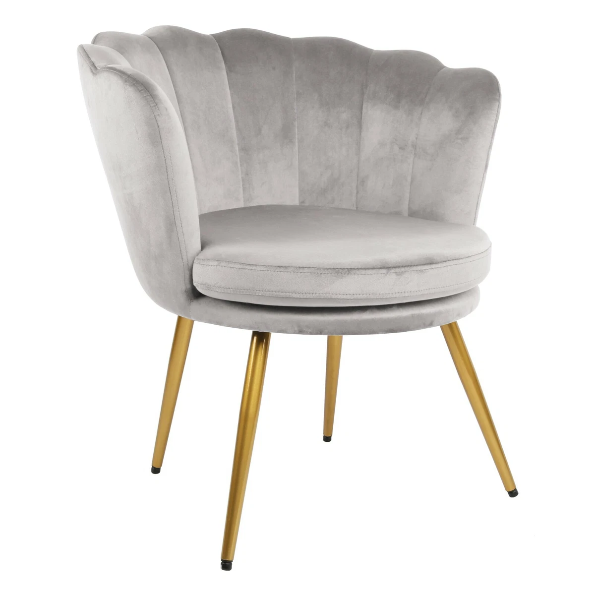 Genesis Flora Accent Tub Chair Scallop Armchair Petal Back Gold