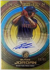 2022 Bowman Inception Blaze Jordan GOLD Prospect Auto 26/50 Red Sox PA-BJ
