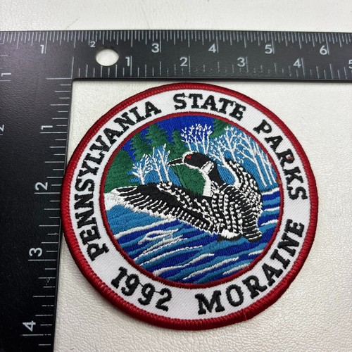 1992 PENNSYLVANIA STATE PARKS MORAINE STATE PARK Patch Bird Fowl Wildlife 001Z