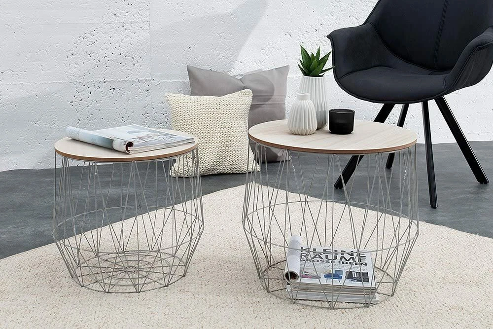 Coffee Table Storage Greige Side Table Wohnimmer Individually eBay