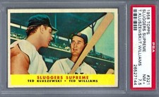 1958 Topps #321 PSA 7.5 Sluggers Supreme Williams Kluszewski Red Sox 321