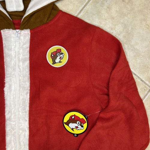 Buc-ee's Adult 2XL Beaver Mascot Buc Union Santa Suit Costume Pajamas NWT - Picture 5 of 14