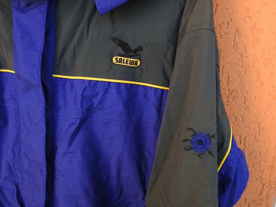 Chaqueta de mujer SALEWA al aire libre con capucha azul montaña trekking Powertex (XL) Foto 2 de 4