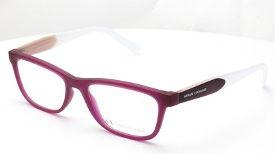 Armani Exchange AX3068 8303 Matte Opal Cherry Rectangle Womens Eyeglasses 52mm