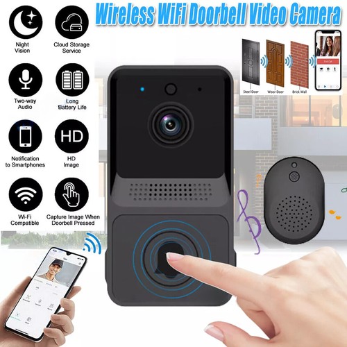 Smart Wireless WiFi Doorbell Intercom Video Camera Door Ring Bell Chime Security - Picture 3 of 17