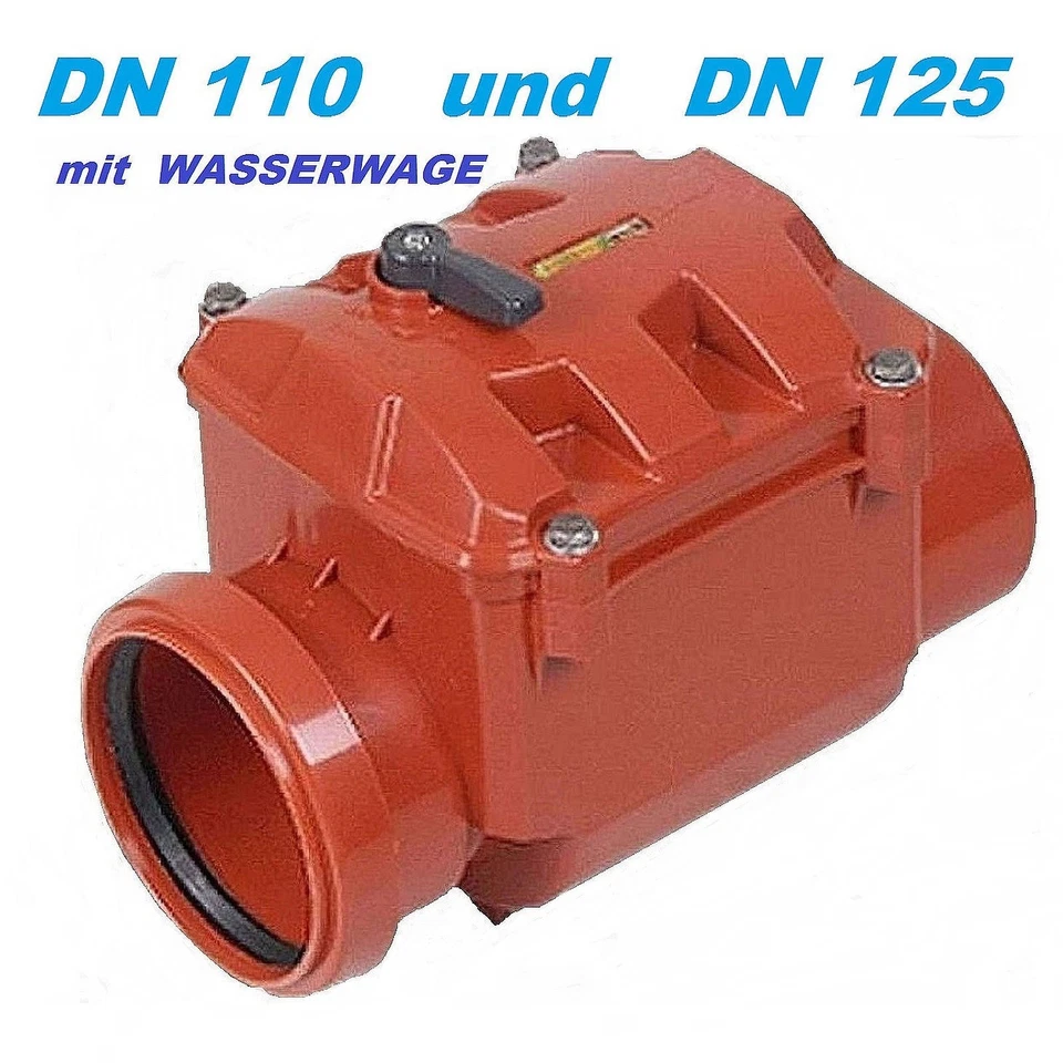 RÜCKSTAUKLAPPE Ø 50-200 ABWASSER RÜCKSTAUVERSCHLUß FÄKALIEN Rattenschutz - Bild 2 von 3