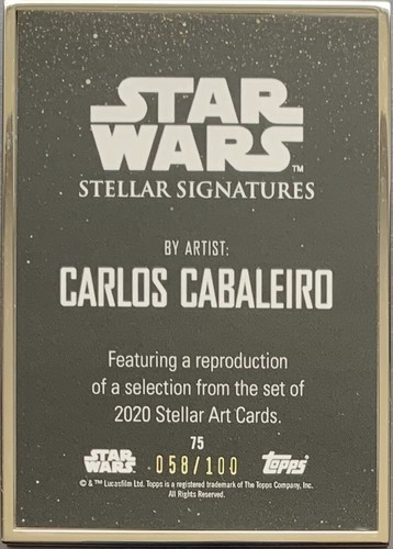 Lando Calrissian 2020 Star Wars Stellar Reproduction Sketch Cabaleiro /100 #75 - Picture 4 of 4