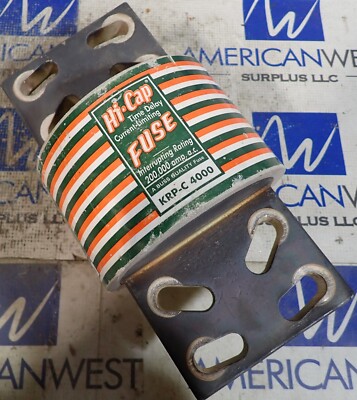 Bussmann Hi-Cap Fuse KRP-C-4000 600VAC Class L 200kA 4000Amp KRPC4000 TESTED