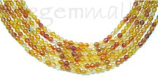 16" Carnelian Round Beads 4mm Faceted 54002