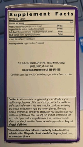 New Chapter Blood Pressure Balance, 30 Vegetarian Capsules Exp 10/2027 - Picture 2 of 4