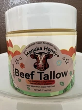 100% Grass fed Beef TALLOW for skin balm with organic Manuka Honey MGO 265+
