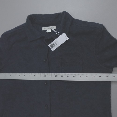 Camicia Outerknown Hightide con bottoni in tessuto Terry NGT manica corta donna taglia S - Foto 5 di 7