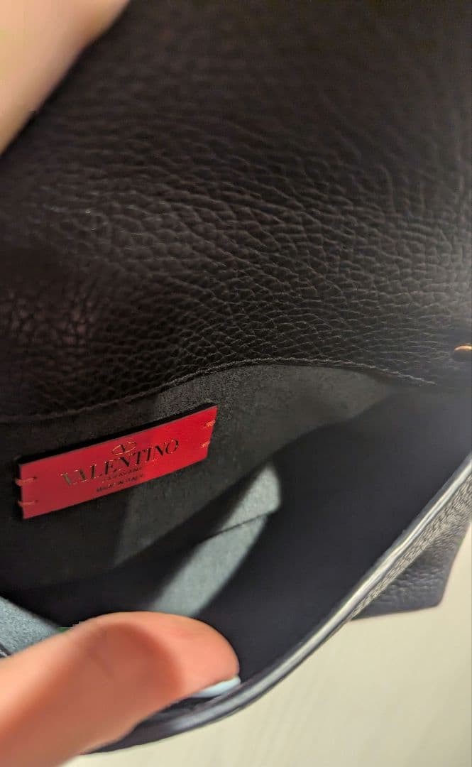 VALENTINO Women Rockstud Mini Shoulder bag Leather Black Gold from japan thumbnail 7