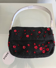 STAUD Timmy Poppy Beaded Bag 350 MSRP NEW