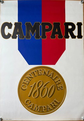 Munari Campari Französisches Vintage Plakat 100x140 Angebot