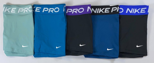 Women's Nike Pro CZ9857 Dri-Fit 3" Mid Rise Solid Plain Compression Shorts