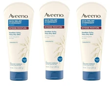 BL Aveeno Cream Intense Moisture Skin Relief Overnight 7.3oz X 3 Packs