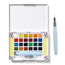 New Best SAKURA XNCW-24N 24 Assorted Watercolors Field Sketch Set with Brush
