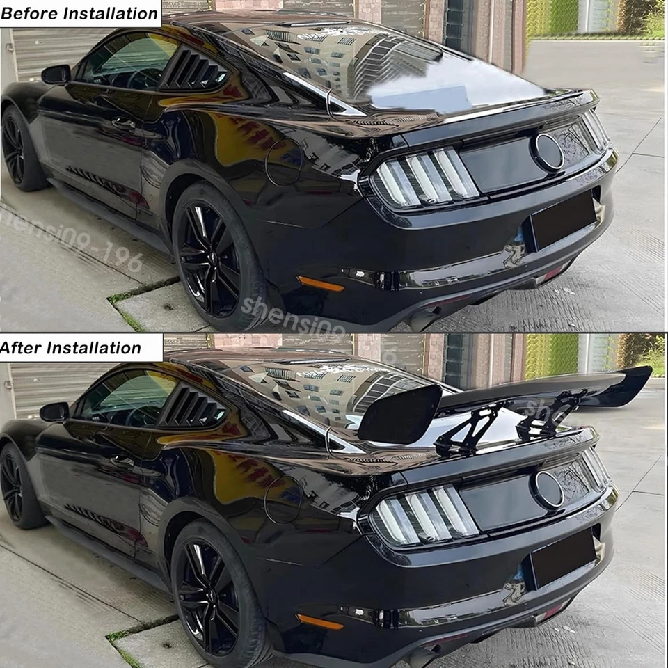 57" Glossy Rear Trunk Spoiler Wing Adjustable GT-Style For Honda Civic del Sol Foto 3 de 4