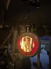 Vintage Budweiser Beer Lighted Pocket Watch Sign Clock rare bar pub gold display