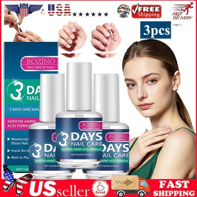 3PACK ROZINO 3 Days Nail Care - Keratin Amino Acid Superior Nail Nourish Oil