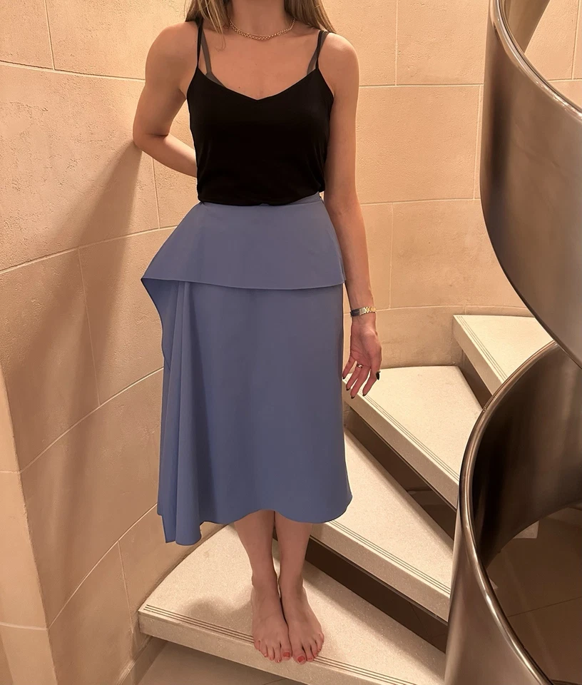 Blue Skirt From Theory, Size 8, Cotton - Image 4 of 4