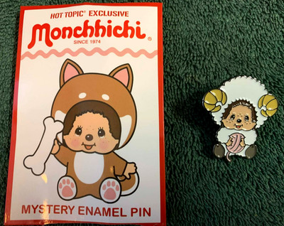 Sekiguchi Monchhichi Animal Costume  Enamel Pin-  SHEEP RAM  New/Open Box