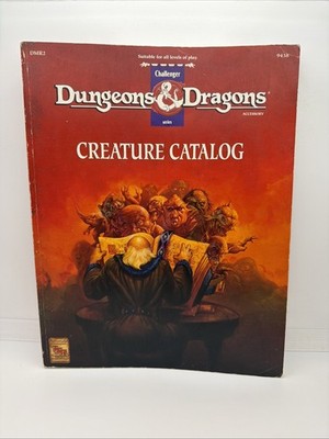 Vtg TSR CREATURE CATALOG DMR2 AD&D Dungeons & Dragons Book 1993 RPG RARE