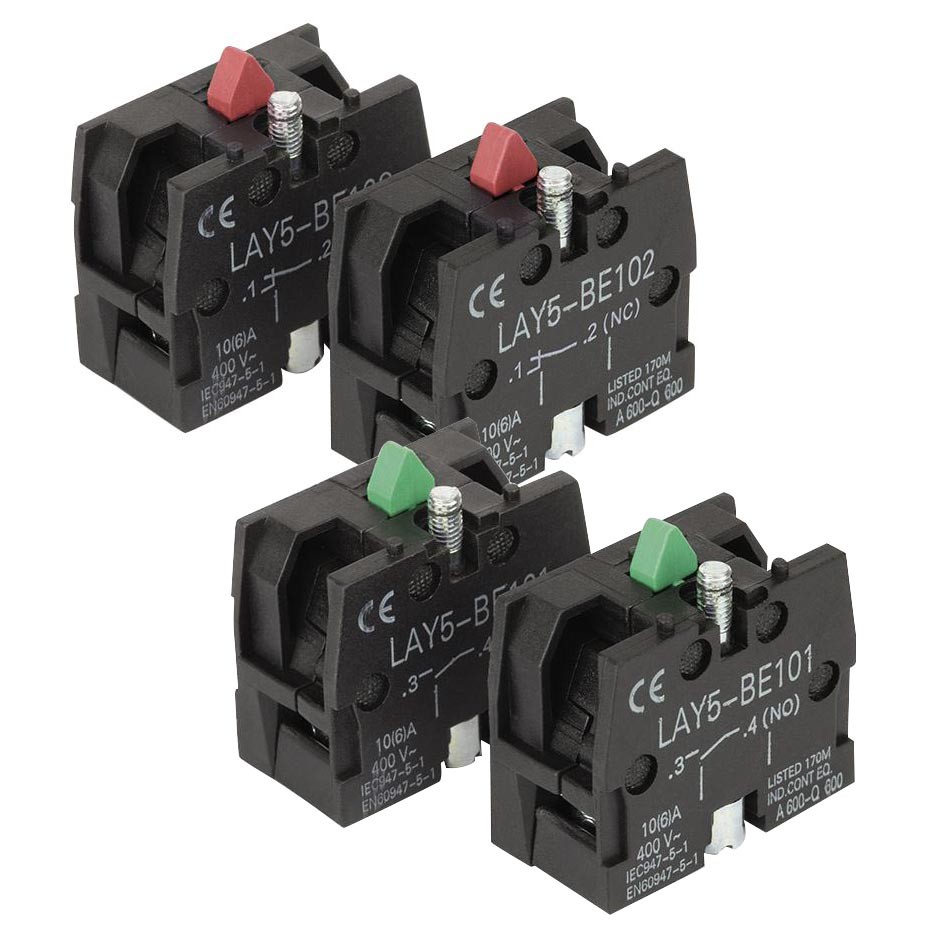 Kontaktelement Öffner / Schließer bis 400 V AC / 10 A, verschraubbar, 2er Set