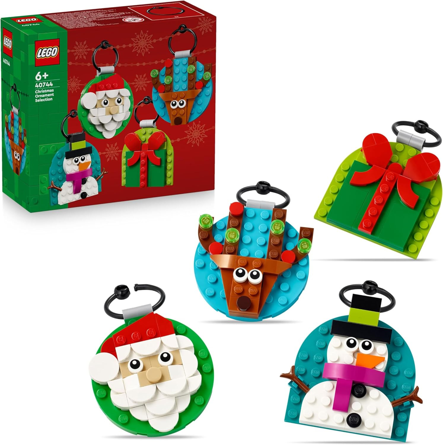 Selezione Di Decorazioni Di Natale - Gioco Con 4 Addobbi Da Appendere Tra Cui Ba