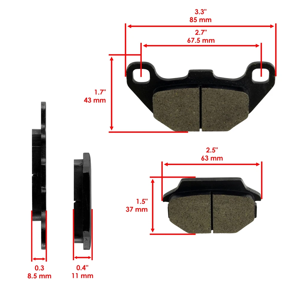 Rear Brake Pads for Kymco  MXU 150 2005 2006 2007 2008-2012 / 45105-KFA6-305 - Image 2 of 4