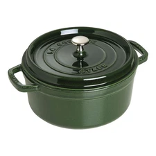 SALE-Staub Cast Iron 5.5 qt, Round, Dutch Oven Color Basil FREE SHIPPING
