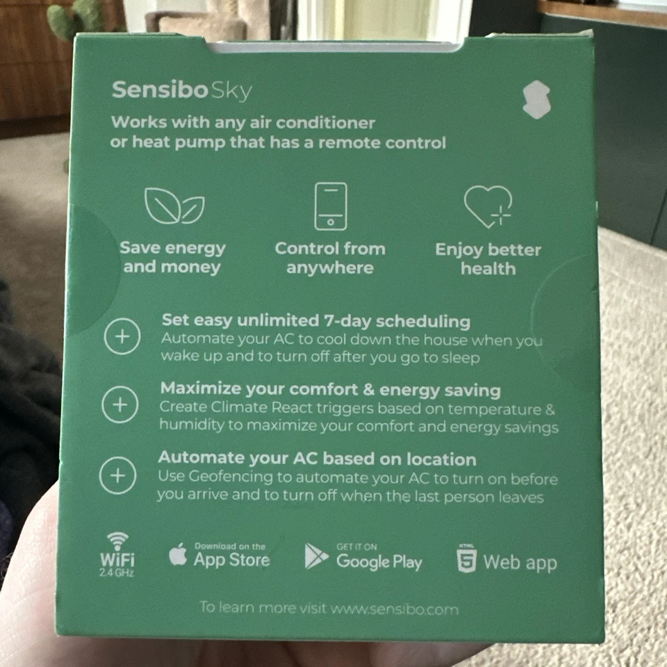 Sensibo Sky Air Conditioner with Wi-Fi, Compatible with Alexa and Google Home - Image 2 of 2